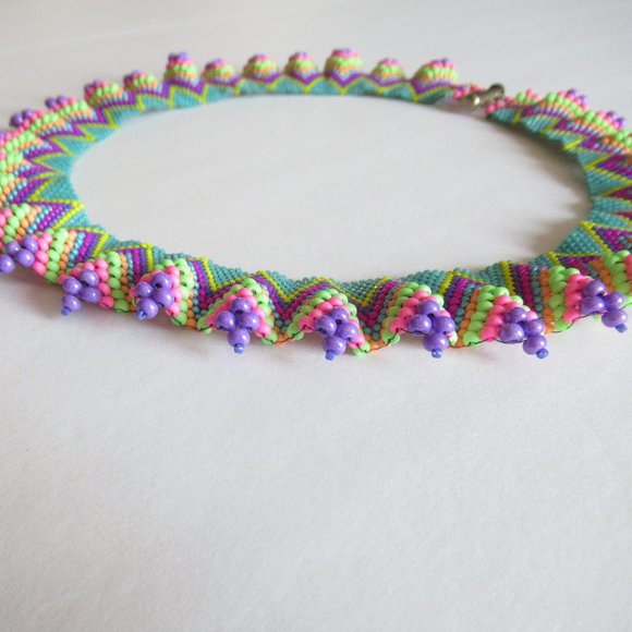 Hand stitched Collar Necklace - Picture 14 of 15